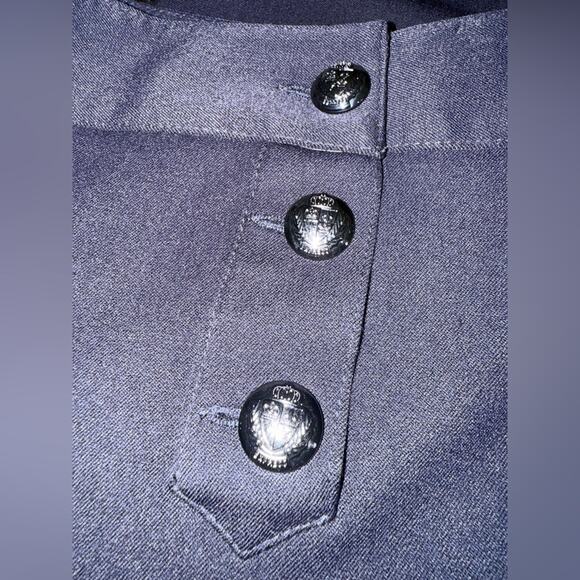 UEC EXPRESS Navy Blue Wide-Leg Pants with SAILOR NAUTICAL Button Detail Sz 10 - Picture 4 of 12